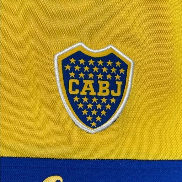 VINTAGE NIKE  Boca Jr 2000 2001 Soccer Futbol Jersey Men XL Yellow Short Sleeve - Picture 5 of 13